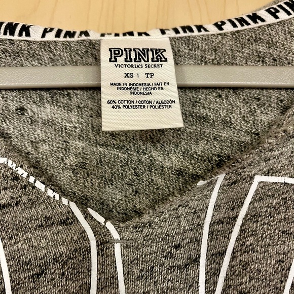 Victoria's Secret PINK Heathered Gray Pullover Hoodie Size XS - Picture 2 of 4